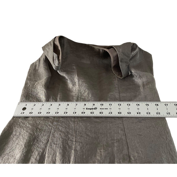 Jessica Howard Womens 10P Petite Two-Piece Brown Dress Jacket Set Taupe Shinny - Picture 8 of 16